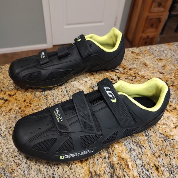 Louis Garneau Multi Airflex Cycling Shoes Black Bright Yellow Men's EU 48 US 13 - Picture 4 of 12